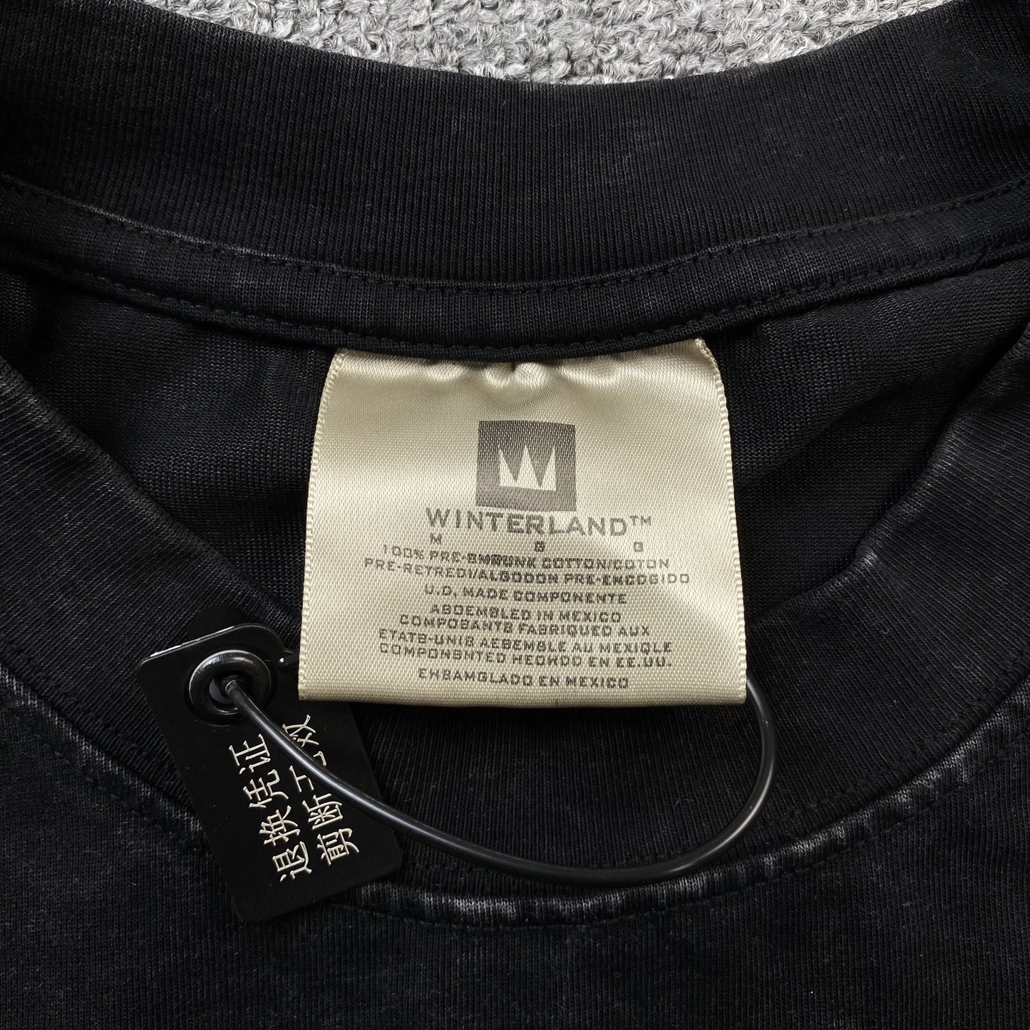 Camiseta gráfica vintage de A$AP Rocky gris oscuro