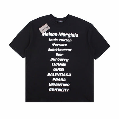 BALENCIAGA Designer Names T-shirt - Black Unisex Streetwear Limited Edition - The BALENCIAGA DESIGNER NAMES T-SHIRT BLACK - REPLICA is a bold tribute to high-fashion heritage