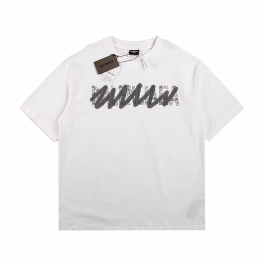 BALENCIAGA Graffiti Logo T-shirt - White Unisex Streetwear Limited Edition - The BALENCIAGA GRAFFITI LOGO T-SHIRT WHITE - REPLICA blends luxury streetwear with raw artistic expression