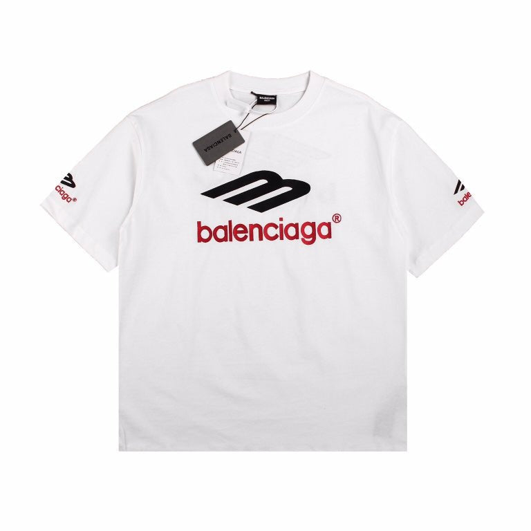 BALENCIAGA Logo Graphic T-shirt - White Unisex Streetwear Limited Edition - The BALENCIAGA LOGO GRAPHIC T-SHIRT WHITE - REPLICA blends luxury minimalism with bold streetwear aesthetics