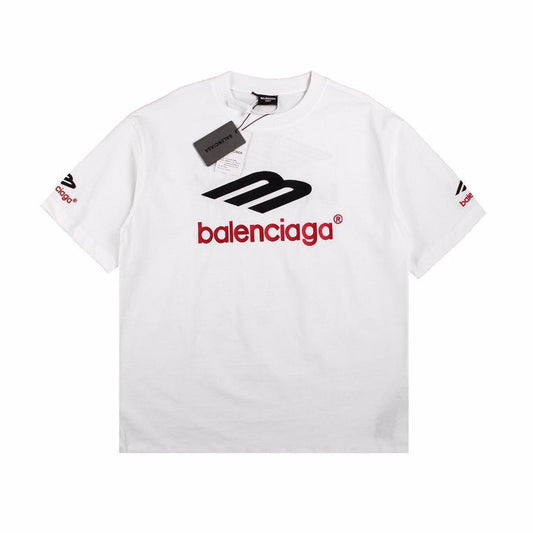 BALENCIAGA Logo Graphic T-shirt - White Unisex Streetwear Limited Edition - The BALENCIAGA LOGO GRAPHIC T-SHIRT WHITE - REPLICA blends luxury minimalism with bold streetwear aesthetics