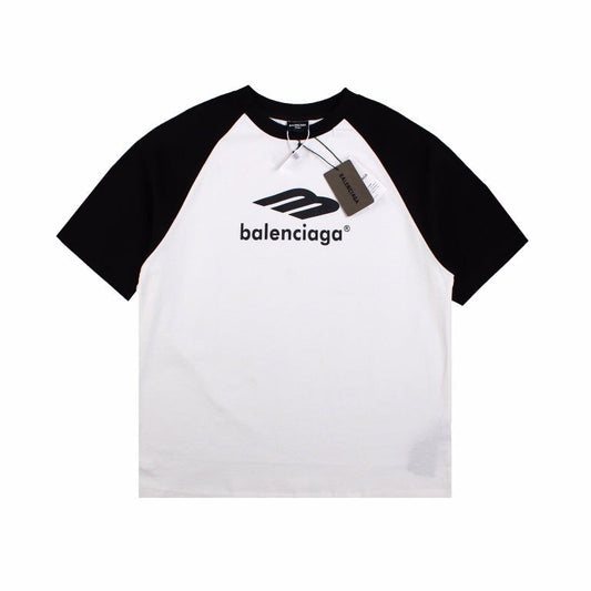 BALENCIAGA Logo Print T-shirt White - Black Unisex Streetwear Limited Edition - The BALENCIAGA LOGO PRINT T-SHIRT BLACK WHITE - REPLICA blends luxury minimalism with bold branding