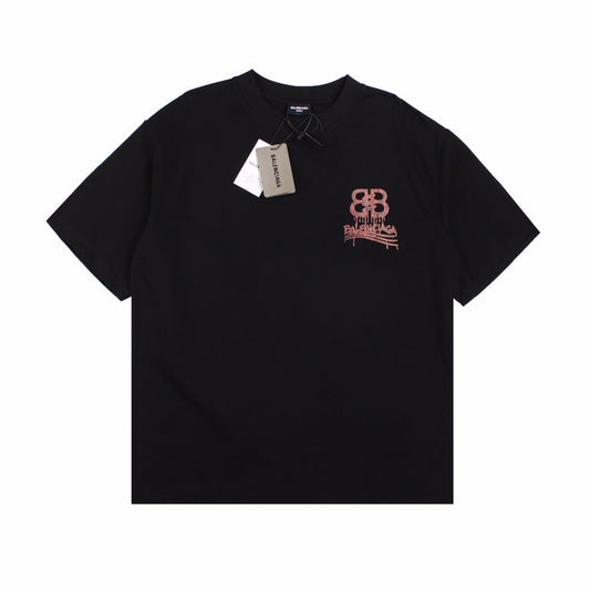 BALENCIAGA Logo T-shirt - Black Unisex Streetwear Limited Edition - The BALENCIAGA LOGO T-SHIRT BLACK - REPLICA is the epitome of luxury streetwear with a