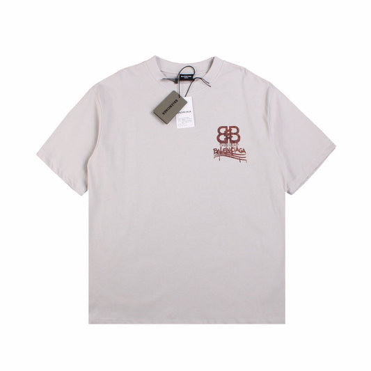 BALENCIAGA Logo T-shirt - Gray Unisex Streetwear Limited Edition - The BALENCIAGA LOGO T-SHIRT GRAY - REPLICA is the perfect balance of luxury minimalism and