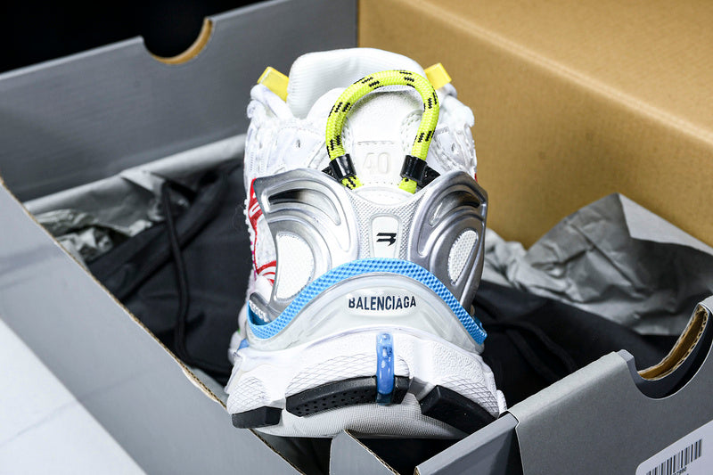 BALENCIAGA Runner - Multicolor - White Unisex Streetwear Limited Edition - The BALENCIAGA RUNNER x WHITE MULTICOLOR - REPLICA is a bold fusion of high-fashion aesthetics