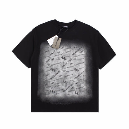 BALENCIAGA Spray Logo T-shirt - Black Unisex Streetwear Limited Edition - The BALENCIAGA SPRAY LOGO T-SHIRT BLACK - REPLICA fuses luxury fashion with urban streetwear aesthetics