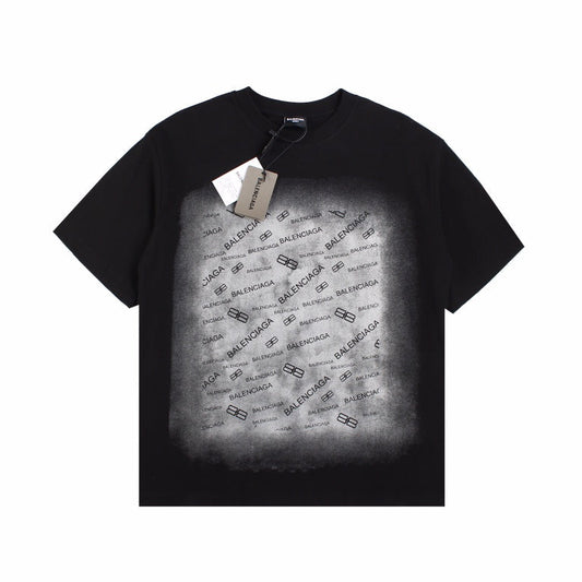 BALENCIAGA Spray Logo T-shirt - Black Unisex Streetwear Limited Edition - The BALENCIAGA SPRAY LOGO T-SHIRT BLACK - REPLICA fuses luxury fashion with urban streetwear aesthetics