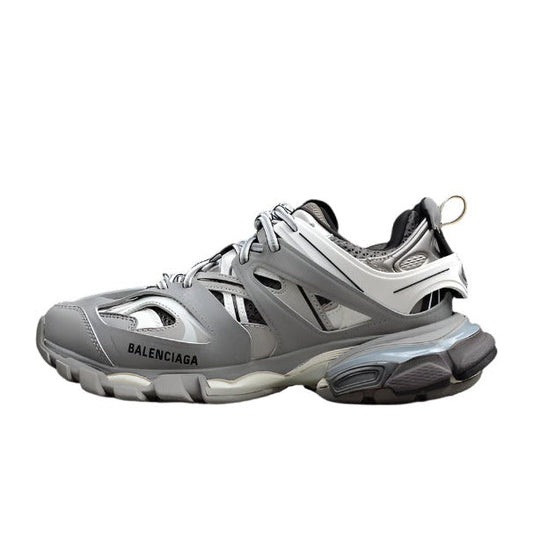 BALENCIAGA Track - Grey - Black Unisex Streetwear Limited Edition - The BALENCIAGA TRACK x GREY BLACK - REPLICA is the perfect blend of high-fashion design