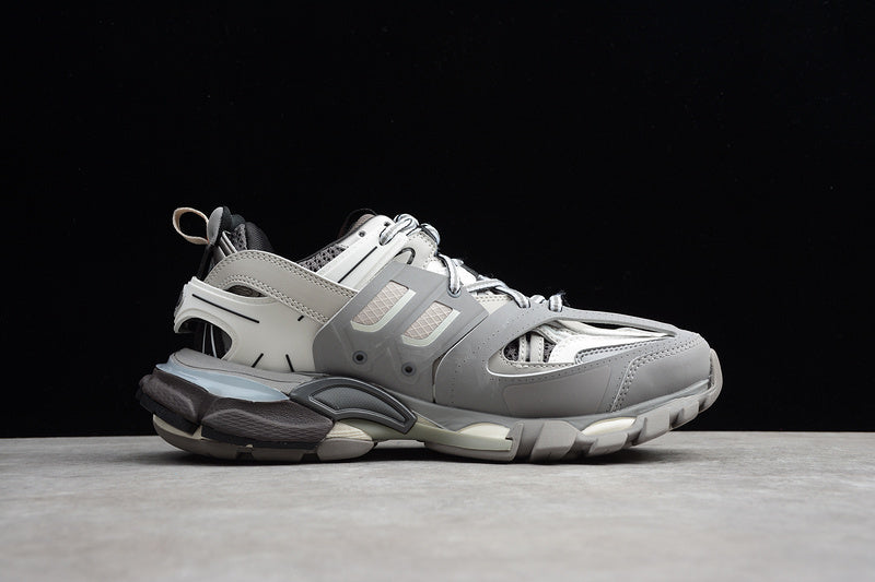 BALENCIAGA Track - Grey - Black Unisex Streetwear Limited Edition - The BALENCIAGA TRACK x GREY BLACK - REPLICA is the perfect blend of high-fashion design