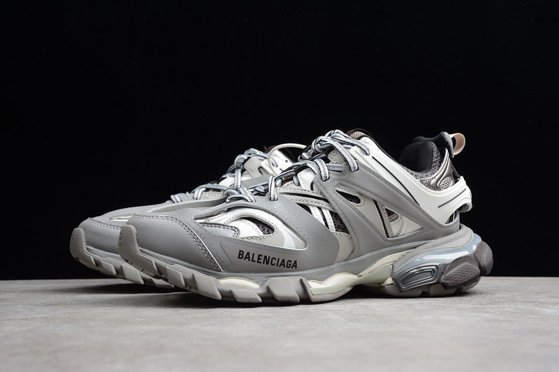 BALENCIAGA Track - Grey - Black Unisex Streetwear Limited Edition - The BALENCIAGA TRACK x GREY BLACK - REPLICA is the perfect blend of high-fashion design