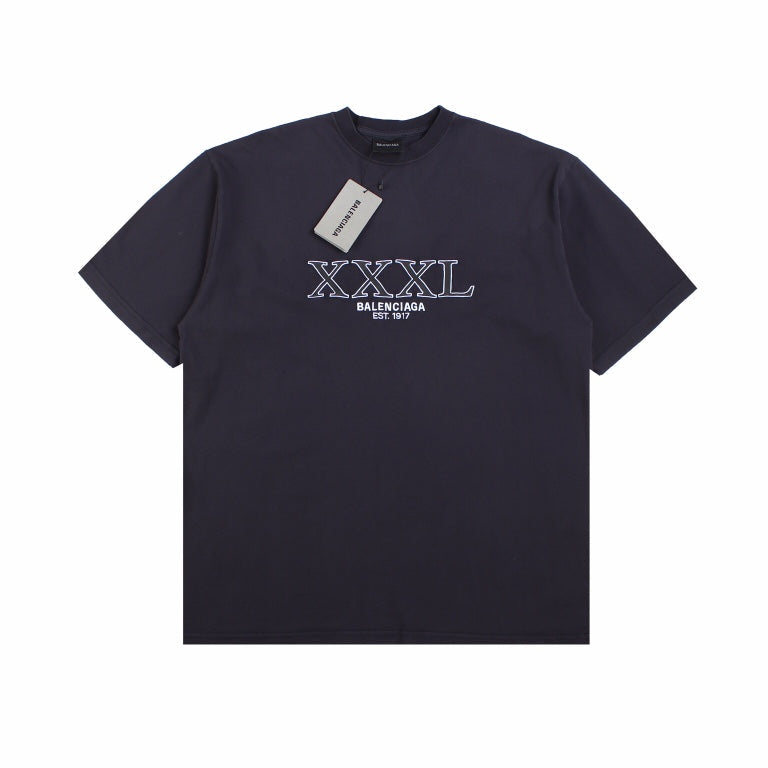 BALENCIAGA - - - L Logo T-shirt - Black Unisex Streetwear Limited Edition - The BALENCIAGA XXXL LOGO T-SHIRT BLACK - REPLICA embodies oversized luxury and bold statement styling