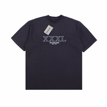 BALENCIAGA - - - L Logo T-shirt - Black Unisex Streetwear Limited Edition - The BALENCIAGA XXXL LOGO T-SHIRT BLACK - REPLICA embodies oversized luxury and bold statement styling