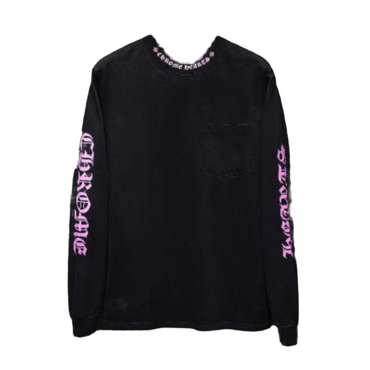 CHROME Hearts Purple Collar Longsleeve - Black Unisex Streetwear Limited Edition