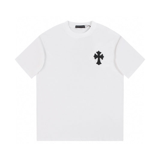 CHROME Hearts Cross T-shirt White - Black Unisex Streetwear Limited Edition