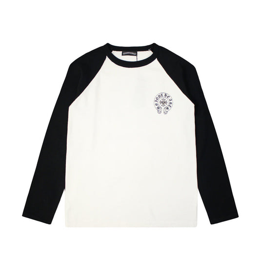 CHROME Hearts Horse Shoe Logo Longsleeve White - Black Unisex Streetwear Limited Edition