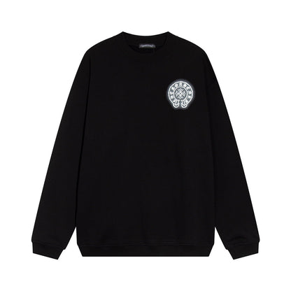 CHROME Hearts Horse Shoe Logo Sweatshirt - Black Unisex Streetwear Limited Edition