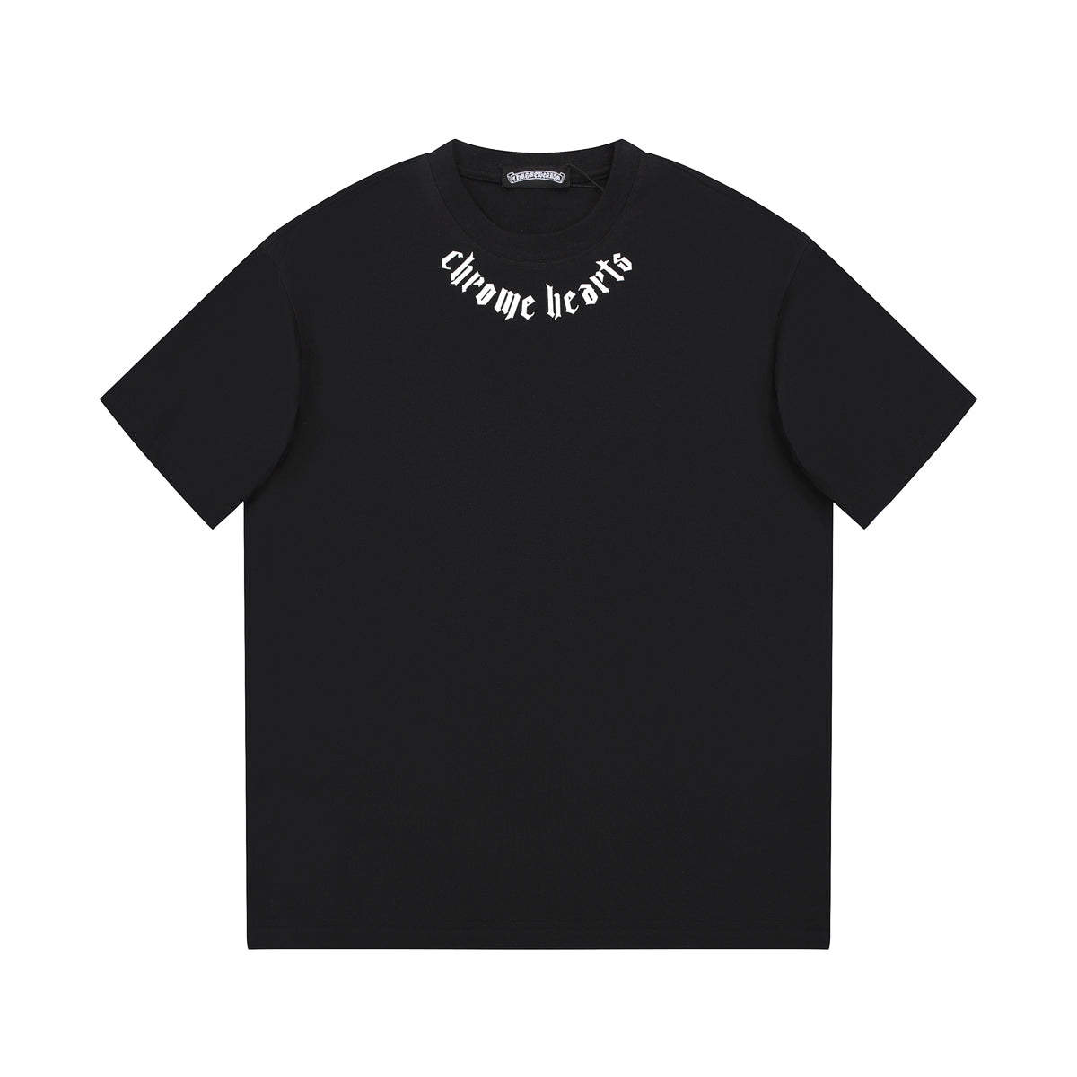 CHROME Hearts Logo Collar T-shirt - Black Unisex Streetwear Limited Edition