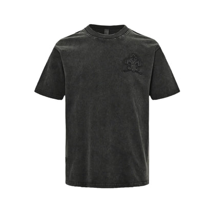 CHROME Hearts Vintage Washed T-shirt Dark - Grey Unisex Streetwear Limited Edition - The CHROME HEARTS VINTAGE WASHED T-SHIRT DARK GREY - REPLICA blends luxury streetwear with a