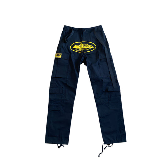 CORTEIZ Alcatraz Guerrilaz Cargo Pants - Yellow - Black Unisex Streetwear Limited Edition
