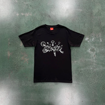 CORTEIZ Allstarz Skydiver Tee T-Shirt - Black Unisex Streetwear Limited Edition - The CORTEIZ ALLSTARZ SKYDIVER TEE BLACK - REPLICA takes streetwear to new heights with its