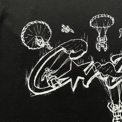 CORTEIZ Allstarz Skydiver Tee T-Shirt - Black Unisex Streetwear Limited Edition - The CORTEIZ ALLSTARZ SKYDIVER TEE BLACK - REPLICA takes streetwear to new heights with its