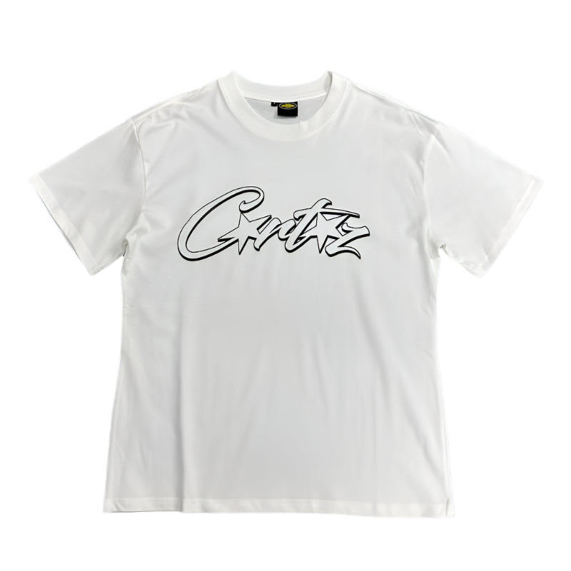 CORTEIZ Allstarz Tee White Hollow T-Shirt - Black Unisex Streetwear Limited Edition - The CORTEIZ ALLSTARZ TEE WHITE HOLLOW BLACK - REPLICA combines sleek minimalism with bold streetwear