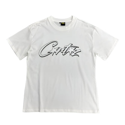 CORTEIZ Allstarz Tee White Hollow T-Shirt - Black Unisex Streetwear Limited Edition - The CORTEIZ ALLSTARZ TEE WHITE HOLLOW BLACK - REPLICA combines sleek minimalism with bold streetwear