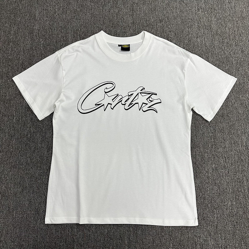 CORTEIZ Allstarz Tee White Hollow T-Shirt - Black Unisex Streetwear Limited Edition - The CORTEIZ ALLSTARZ TEE WHITE HOLLOW BLACK - REPLICA combines sleek minimalism with bold streetwear