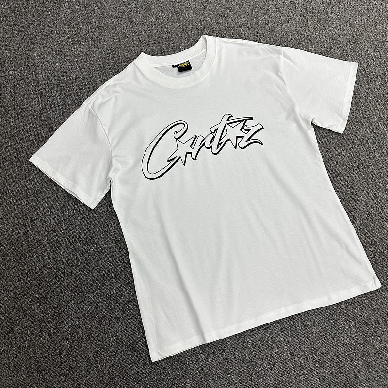 CORTEIZ Allstarz Tee White Hollow T-Shirt - Black Unisex Streetwear Limited Edition - The CORTEIZ ALLSTARZ TEE WHITE HOLLOW BLACK - REPLICA combines sleek minimalism with bold streetwear