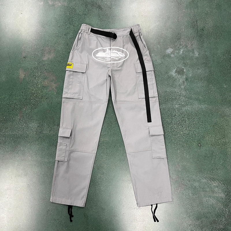 CORTEIZ Cargo Pants Stone - Grey Unisex Streetwear Limited Edition - The CORTEIZ CARGO PANTS STONE GREY - REPLICA deliver a perfect combination of streetwear edge
