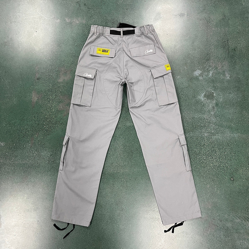CORTEIZ Cargo Pants Stone - Grey Unisex Streetwear Limited Edition - The CORTEIZ CARGO PANTS STONE GREY - REPLICA deliver a perfect combination of streetwear edge