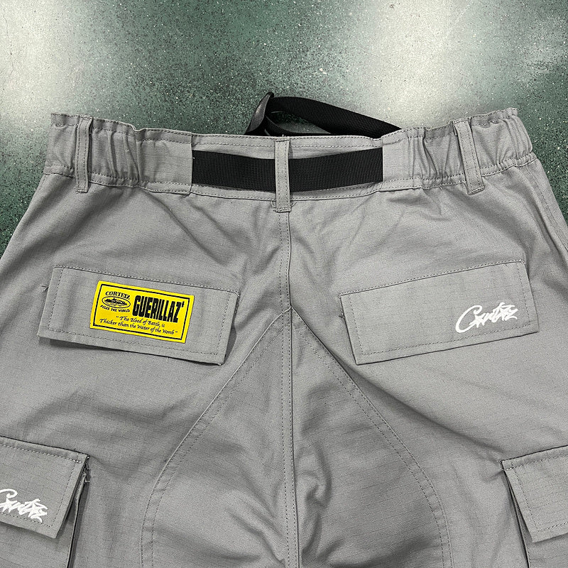 CORTEIZ Cargo Pants Stone - Grey Unisex Streetwear Limited Edition - The CORTEIZ CARGO PANTS STONE GREY - REPLICA deliver a perfect combination of streetwear edge