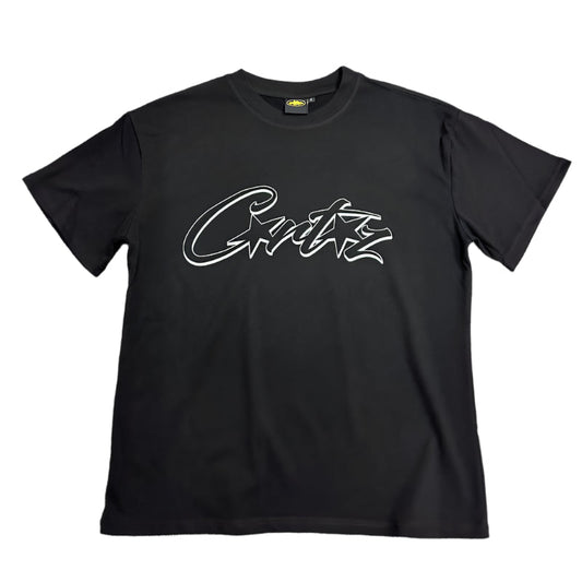 CORTEIZ Allstarz Tee T-Shirt - Black Unisex Streetwear Limited Edition - The CORTEIZ CHROME ALLSTARZ TEE BLACK - REPLICA blends bold streetwear energy with a sleek,