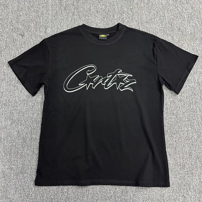 CORTEIZ Allstarz Tee T-Shirt - Black Unisex Streetwear Limited Edition - The CORTEIZ CHROME ALLSTARZ TEE BLACK - REPLICA blends bold streetwear energy with a sleek,