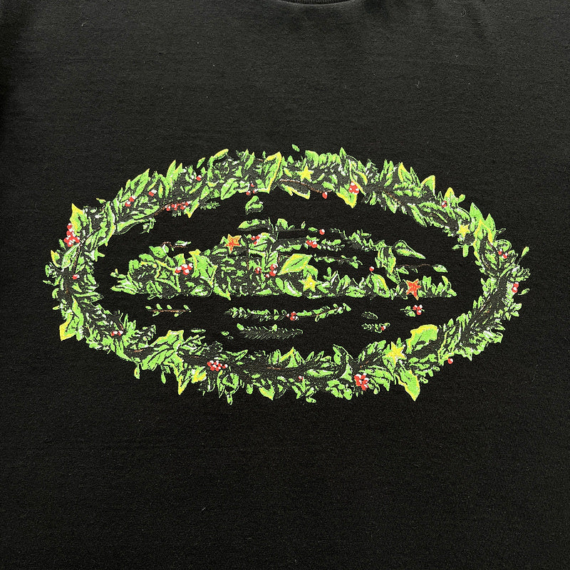 CORTEIZ Grass Round Tee T-Shirt - Black Unisex Streetwear Limited Edition - The CORTEIZ GRASS ROUND TEE BLACK - REPLICA merges sleek simplicity with bold streetwear aesthetics.