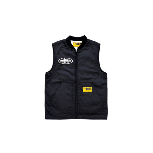 CORTEIZ Guerillaz Quilted Vest - Black Unisex Streetwear Limited Edition - The CORTEIZ GUERILLAZ QUILTED VEST BLACK - REPLICA is the ultimate blend of functionality and