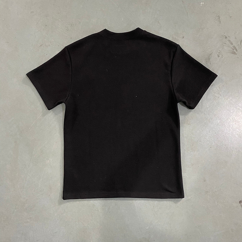 CORTEIZ Insignia Waffle Tee T-Shirt - Black Unisex Streetwear Limited Edition - The CORTEIZ INSIGNIA WAFFLE TEE BLACK - REPLICA is a sleek and stylish essential for