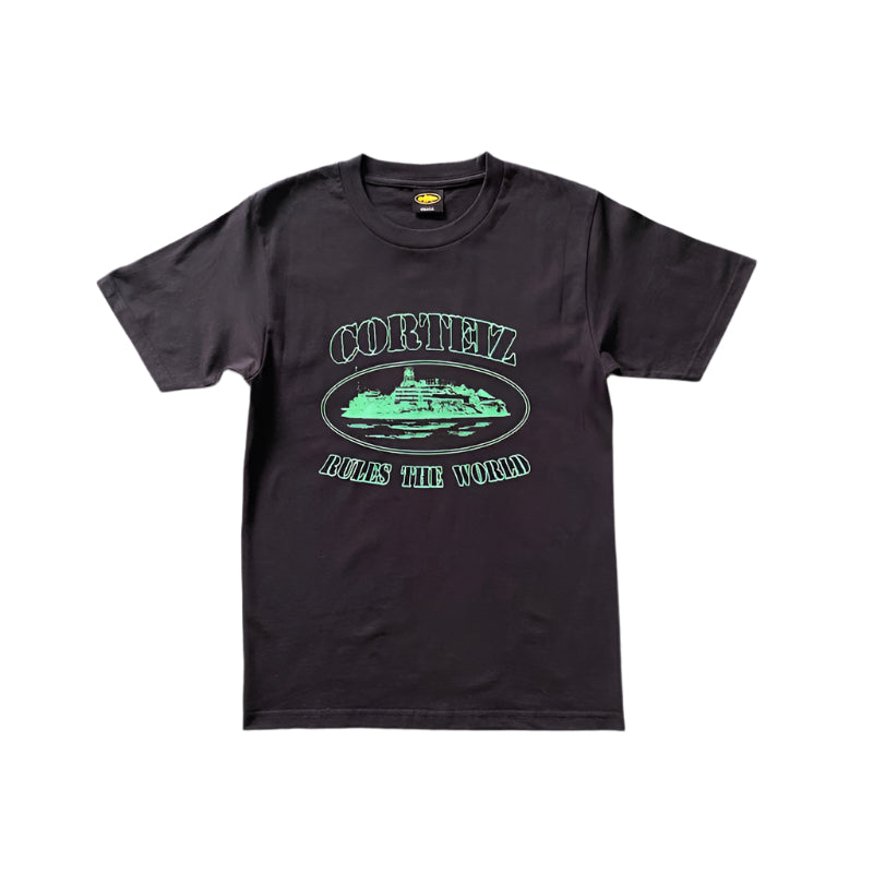 CORTEIZ Og Alcatraz Tee Green T-Shirt - Black Unisex Streetwear Limited Edition - The CORTEIZ OG ALCATRAZ TEE BLACK GREEN - REPLICA delivers bold streetwear energy with a