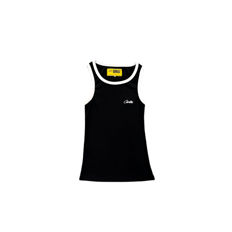 CORTEIZ Og Contrast Tank Top - Black Unisex Streetwear Limited Edition - The CORTEIZ OG CONTRAST TANK TOP BLACK - REPLICA delivers sleek design with a bold
