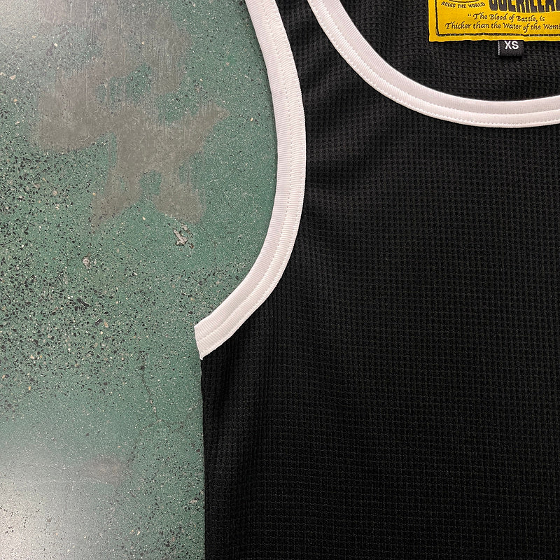 CORTEIZ Og Contrast Tank Top - Black Unisex Streetwear Limited Edition - The CORTEIZ OG CONTRAST TANK TOP BLACK - REPLICA delivers sleek design with a bold
