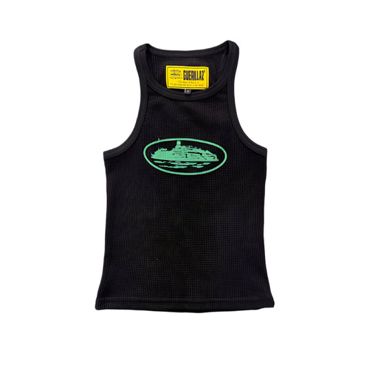CORTEIZ Rtw Og Women's Alcatraz Tank Top Green - Black Unisex Streetwear Limited Edition - The CORTEIZ RTW OG WOMEN'S ALCATRAZ TANK TOP BLACK GREEN - REPLICA is the perfect