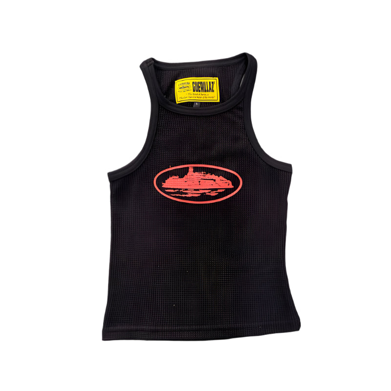 CORTEIZ Rtw Og Women's Alcatraz Tank Top Red - Black Unisex Streetwear Limited Edition