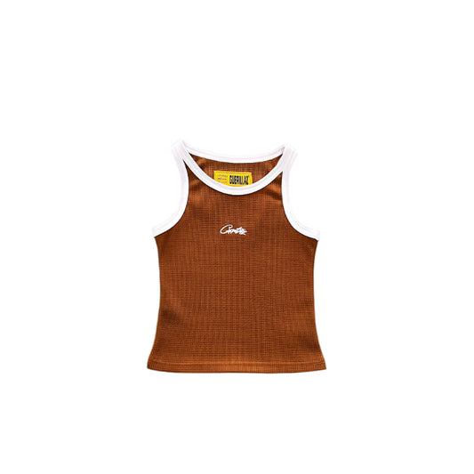 CORTEIZ Tank Top Women's - Brown Unisex Streetwear Limited Edition - The CORTEIZ TANK TOP BROWN WOMEN'S - REPLICA is a sleek and stylish piece that