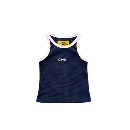 CORTEIZ Tank Top Women's - Navy Unisex Streetwear Limited Edition - The CORTEIZ TANK TOP NAVY WOMEN'S - REPLICA combines classic style with a bold streetwear