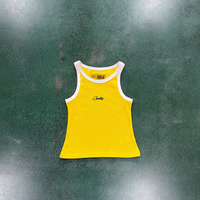 CORTEIZ Tank Top Women's Jacket - Yellow Unisex Streetwear Limited Edition - The CORTEIZ TANK TOP YELLOW WOMEN'S - REPLICA is a bold and vibrant addition to