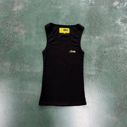 CORTEIZ Waffle Tank Top - Black Unisex Streetwear Limited Edition - The CORTEIZ WAFFLE TANK TOP BLACK - REPLICA is a sleek and versatile addition to