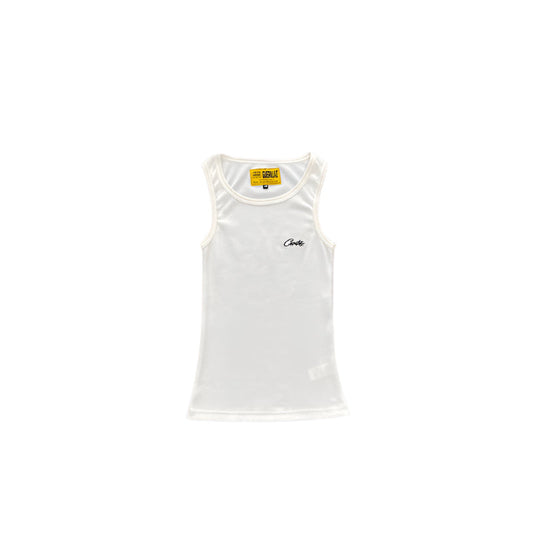 CORTEIZ Waffle Tank Top - White Unisex Streetwear Limited Edition - The CORTEIZ WAFFLE TANK TOP WHITE - REPLICA combines sleek minimalism with streetwear functionality. Crafted