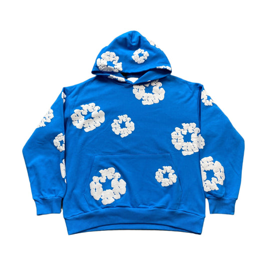DENIM Tears Cotton Wreath Hoodie Azure - Blue Unisex Streetwear Limited Edition