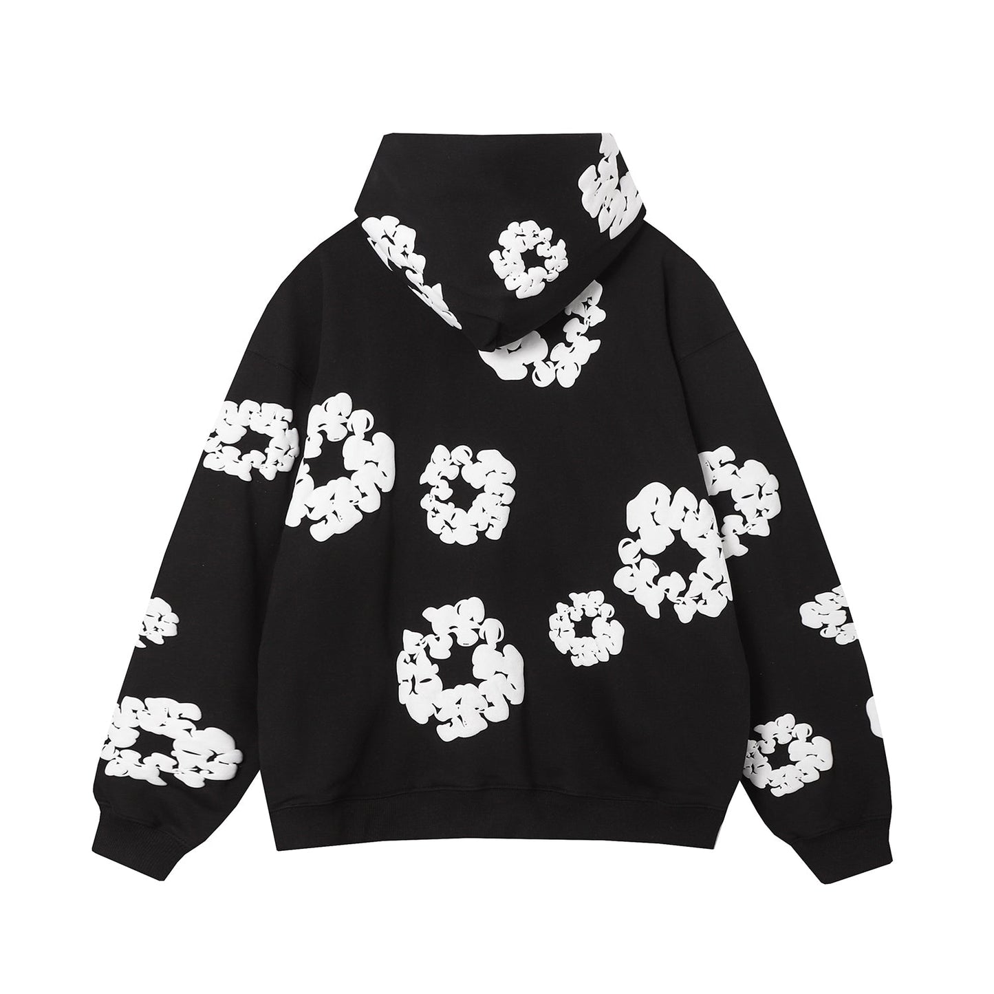 DENIM Tears Cotton Wreath Hoodie - Black Unisex Streetwear Limited Edition - The Denim Tears Cotton Wreath Hoodie Black Replica combines timeless style with unbeatable comfort, offering