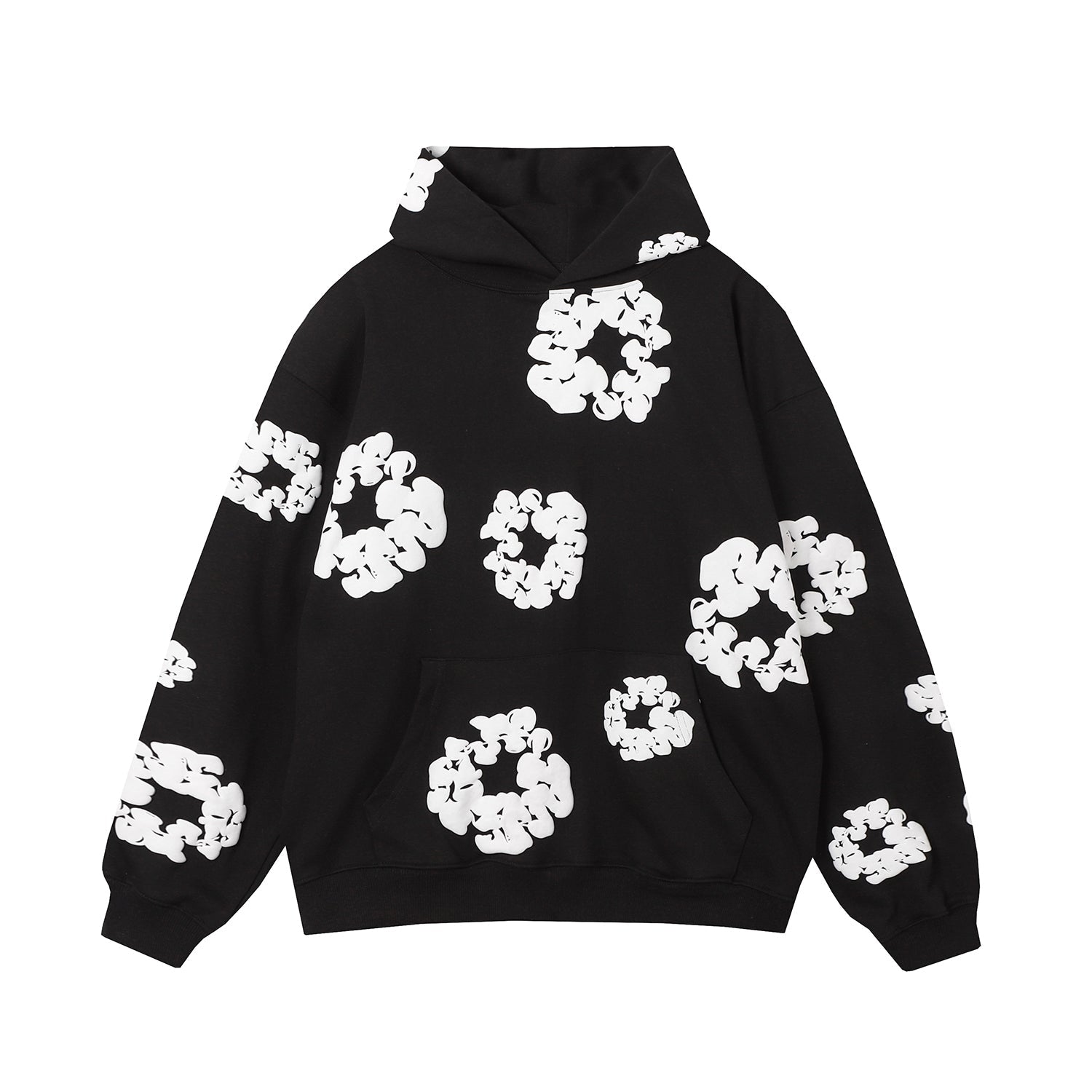DENIM Tears Cotton Wreath Hoodie - Black Unisex Streetwear Limited Edition - The Denim Tears Cotton Wreath Hoodie Black Replica combines timeless style with unbeatable comfort, offering